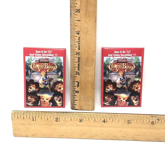 Walt Disney Movie Button Pins VTG 90s Country Bears Monsters Icredibles Lot of 5 - Picture 5 of 6